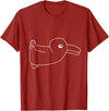 Duck Rabbit Wittgenstein Confusion Optical Illusion Logic T-Shirt in Cranberry Red