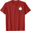 Funny Guinea Pig Lover Gifts Guinea Pig Owner Cute Pocket Guinea Pig T-Shirt - Cranberry Red