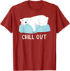 Eisbär Klimawandel Geschenkidee Funny Polar Bear North Pole Polar Bear Love Climate Change T-Shirt - Cranberry Red
