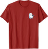 Cute Paranormal Workout Ghost Lifting Dumbbells Ghost Weightlifting Pocket Funny Ghost Workout Halloween T-Shirt - Cranberry