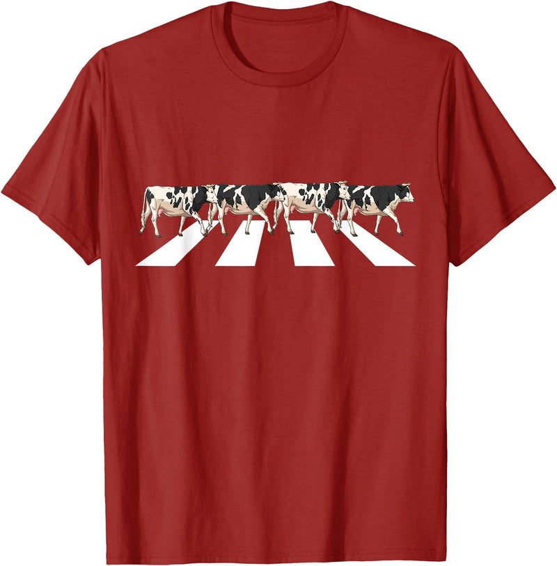 Funny Cow Shirt Women Men Girls Kids Boys Gifts Funny Crosswalk Cows Farming farm Cow Girl Boy Women Men Kid T-Shirt -