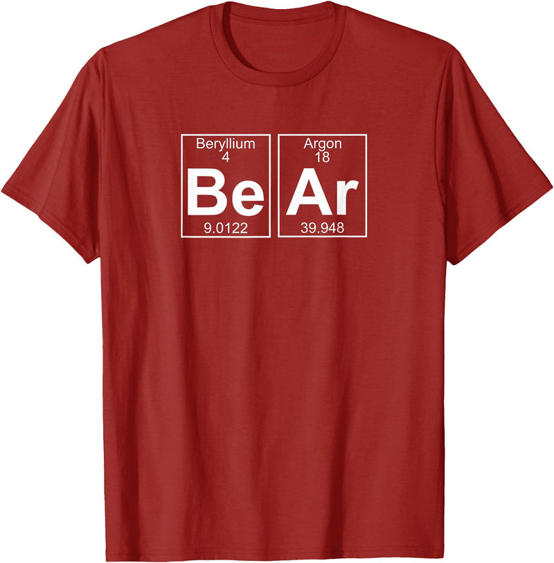 Gay Bear Pride T-Shirts Bear Periodic Table - Gay Bear Pride T-Shirt T-Shirt - Cranberry Red