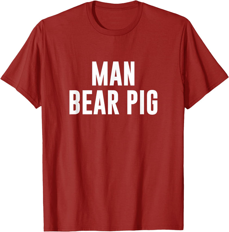 Man Bear Pig T-Shirt - Cranberry Red