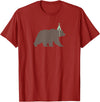 Birthday Animalz Bear Birthday T-Shirt, Kids Animal Birthday Shirt T-Shirt - Cranberry Red