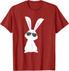 Cool Bunny Rabbit T-Shirt in Cranberry Red