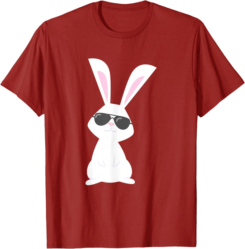Cool Bunny Rabbit T-Shirt in Cranberry Red