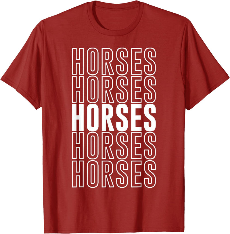 Horses Apparel Horses T-Shirt - Cranberry Red