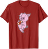 American Football USA animal Touchdown sport ball Pig plays American Football T-Shirt - Cranberry Red