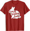 Crazy Bunny Lady - Funny Rabbit Lover T-Shirt in Cranberry Red