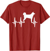 Hundekarelische Bärn-Liebhaber-Geschenke Karelian Bear Heartbeat Dog Mum Dad Pet Gift T-Shirt - Cranberry Red