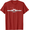 Wir Lieben Berge - Wandern & Camping Apparel Co. Wir Lieben Berge - Bear Hiking Camping Mountains Nature Trekking T-Shirt - Black - Unisex-Adults - Small - Short Sleeve - Classic Fit - Cranberry Red