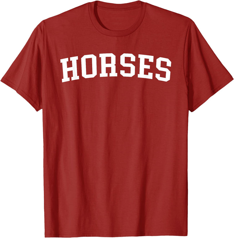 Horses - Designs Horses T-Shirt - Straight - Cranberry Red