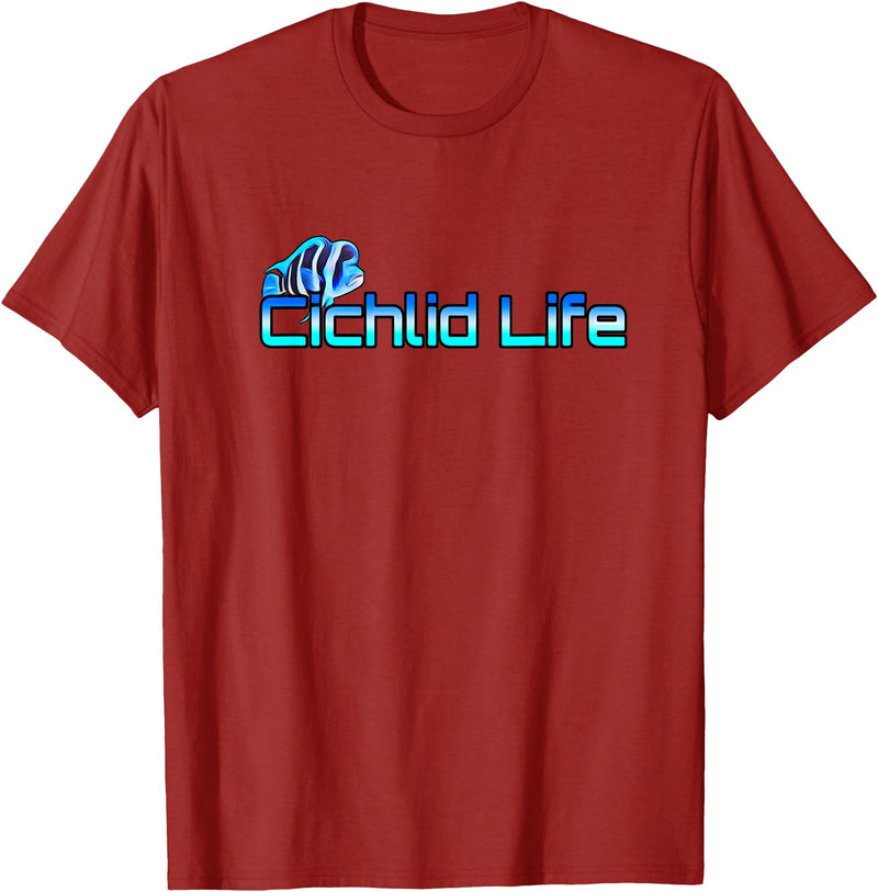 Love Cichlids Frontosa Cichlid Life Fish Tank Aquarium Lovers Gift T-Shirt - Cranberry Red