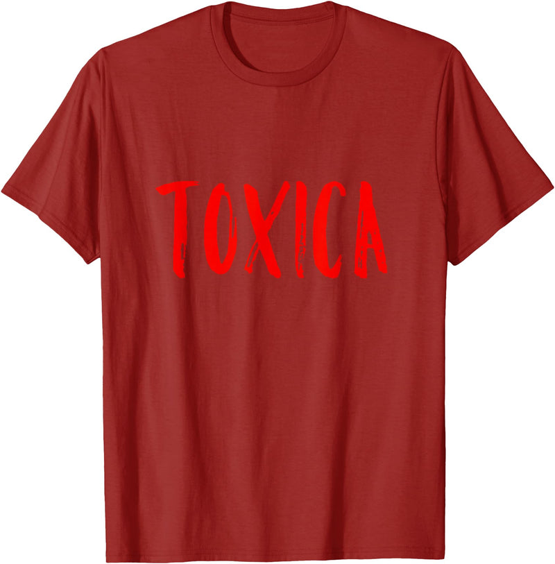 The Spanish Cow Toxica Funny Spanish Toxic Mexican T-Shirt - Cranberry Red