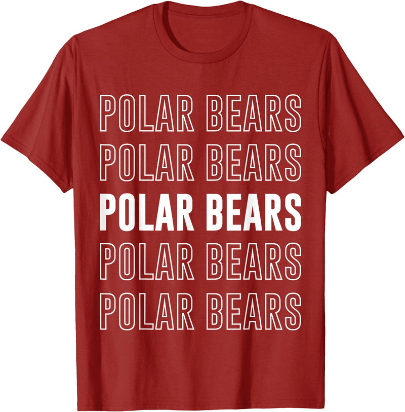 Polar Bears Apparel Polar Bears T-Shirt - Cranberry Red