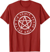 Creepy Halloween Clothing Shop Wiccan Pentagram T-shirt Wicca Five Elements - Cranberry Red