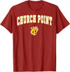 Official High School Fan Gear Church Point High School Battling Bears T-Shirt C2 T-Shirt - Cranberry Red