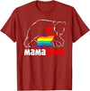 Funny Bear Family Gay LGBT Pride Rainbow Flag TLT Mama Bear Proud Mom Rainbow Flag LGBT Pride Mother's Day T-Shirt - Cranberry Red