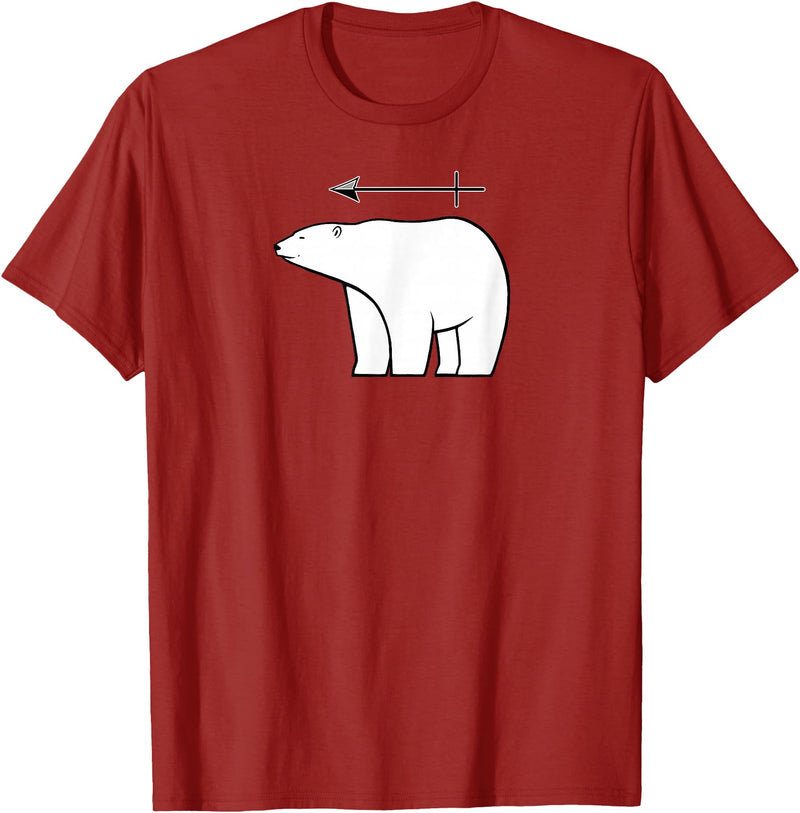 Mike Robe Designs Eisbär Funny Chemistry Science Pun Men and Women T-Shirt - Cranberry Red