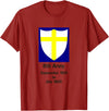 Bear Cave Designs British 8th Army, WW2, Desert Rats T-Shirt - Cranberry Red