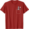 Easter Skeleton Bunny Pocket Funny Rabbit Men Women Kids T-Shirt in Cranberry Red