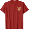 SCOTTISH LION SYMBOL Scotland Lion Rampant Symbol Golden T-Shirt - Cranberry Red