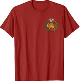 Iran Lion Symbol Shir o Khorshid Persian Lion and Sun Emblem Iran T-Shirt - Cranberry Red