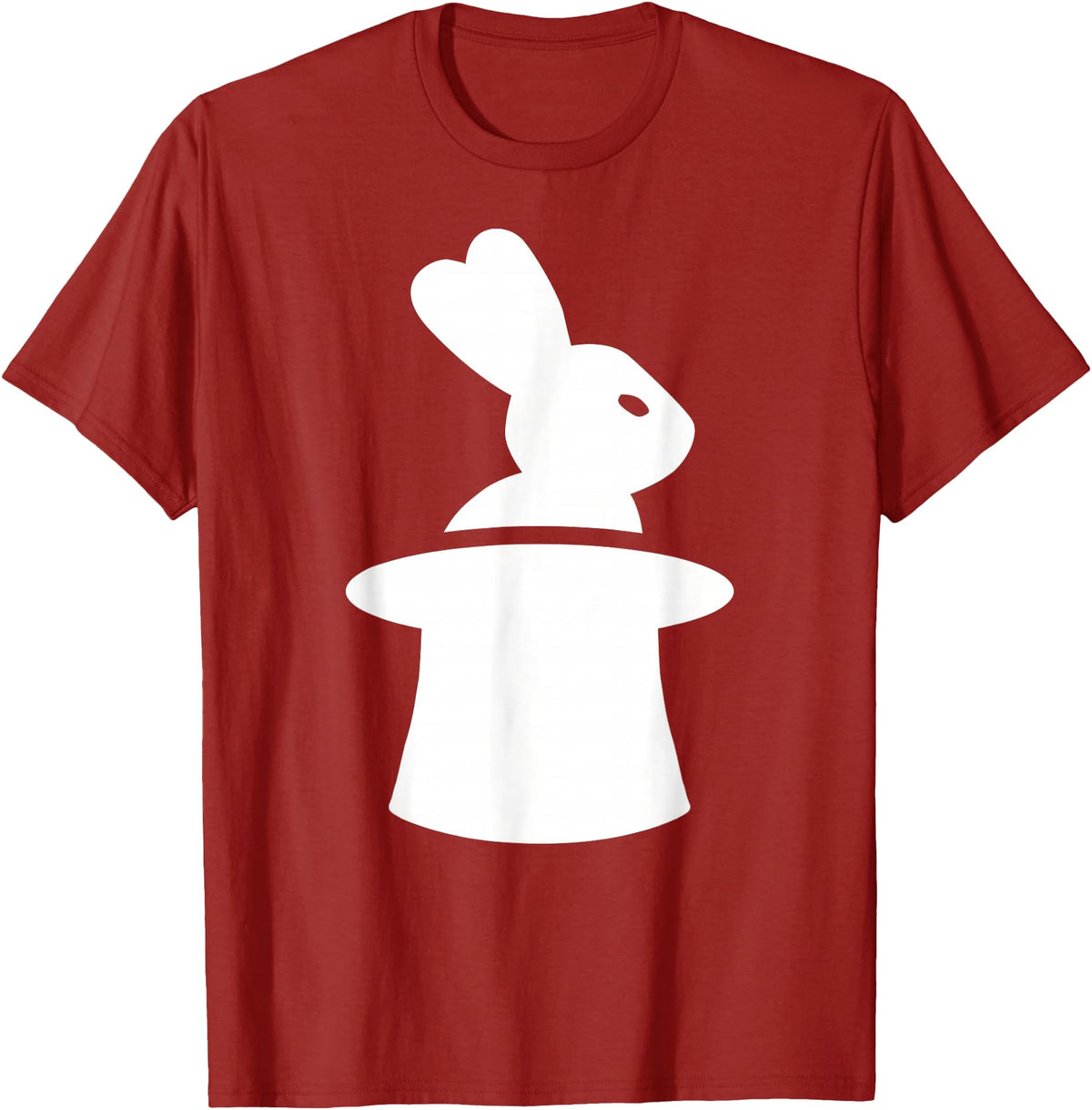 Wizard with Hat and Rabbit T-Shirt in Cranberry Red