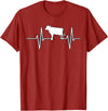 Animal Funny Farmer Farmers Gift Cow Cattle Beef Heartbeat Funny T-Shirt - Cranberry Red