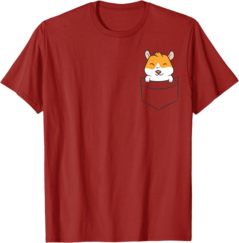 Cute Guinea Pig Tees And Gifts Guinea Pig In A Pocket Cute Pocket Guinea Pig T-Shirt - Cranberry Red