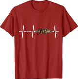 Goliath Grouper Gift Co. Goliath Grouper Heartbeat For Saltwater Fish Fishing Lovers T-Shirt - Cranberry Red