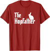 Bunny Father Funny Rabbit Lover Whisperer Easter Day Dad T-Shirt in Cranberry Red