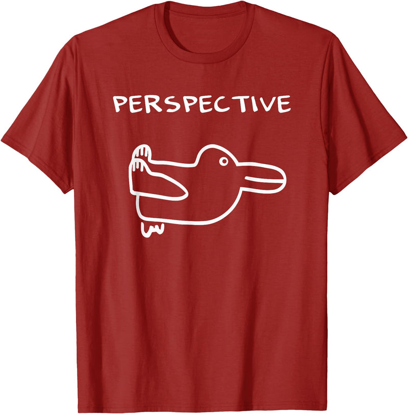 Wittgenstein Rabbit Duck - Philosopher T-Shirt in Cranberry Red