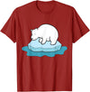Arctic Polar Bear Tees And Gifts Ice Bear Polar Bears On Ice Save The Polar Bears T-Shirt - Cranberry Red