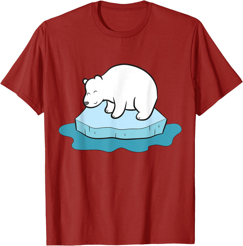Arctic Polar Bear Tees And Gifts Ice Bear Polar Bears On Ice Save The Polar Bears T-Shirt - Cranberry Red