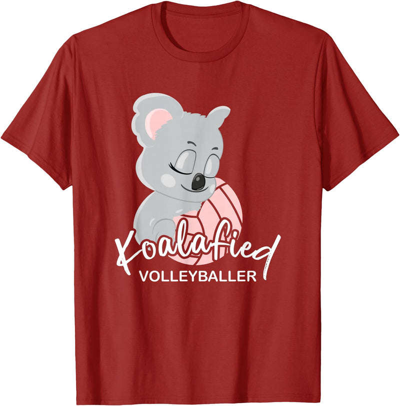 FIDORATIS koalafiziert Koala Bär Shirts Geschenke Koalafied Women's Volleyballer I Volleyball Beach Volleyball T-Shirt - Cranberry Red