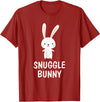 Snuggle Bunny Cute Animal Critter Love T-Shirt in Cranberry Red