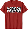 Family Matching Gifts Cow Mimi Cow Print Cow Pattern Mother's Day T-Shirt - Cranberry Red