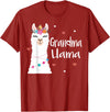 Me & Mommy Llama Co. Grandma Llama Cute Llamas Lover Best Grandmother Ever T-Shirt - Cranberry Red