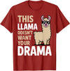 Llama Gift Llama Lover Accessories & Lama Stuff Funny Llama Design for Men Women Kids Llama Lover Llama T-Shirt - Cranberry Red