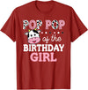 Cow Birthday Shirts For Family Men Women Cow Lover Pop Pop of The Birthday Girl Shirt Farm Cow Grandpa 1st T-Shirt -