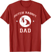 Dutch Rabbit Dad T-Shirt in Cranberry Red
