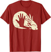 Funny Rabbit Animal Bunny Lover Shadow Play Pun Gift T-Shirt in Cranberry Red