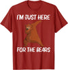 Cool Brown Wildlife Bear Hunters Mountain Clothes Funny Bear Gift For Men Women Bear Mammal Animal T-Shirt - Cranberry Red