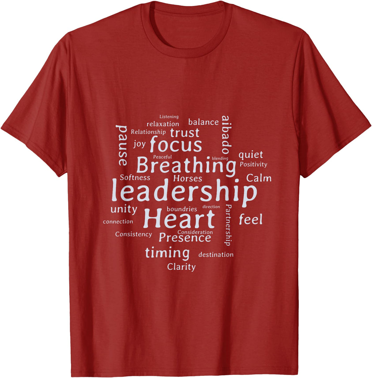 Considering The Horse Mark Rashid Principles Unisex-Youth Blue Cotton Polyester Blend Classic Fit T-Shirt - Cranberry Red