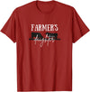 Wild Echo Designs Farmer's Daughter, Farm Life, Cattle Farm, Cute Cow T-Shirt - Cranberry Red