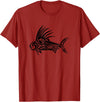 Fishing Tee Shirts & Fisherman Gifts Roosterfish Shirt - Cool Rooster Fish Tribal Design T-Shirt T-Shirt - Cranberry Red