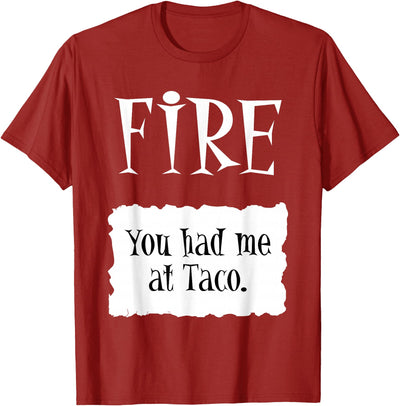 Spicy Sauce Pack Costume Matching Funny DIY Gifts FIRE - Hot Packet Halloween Taco Mexican Food Easy T-Shirt