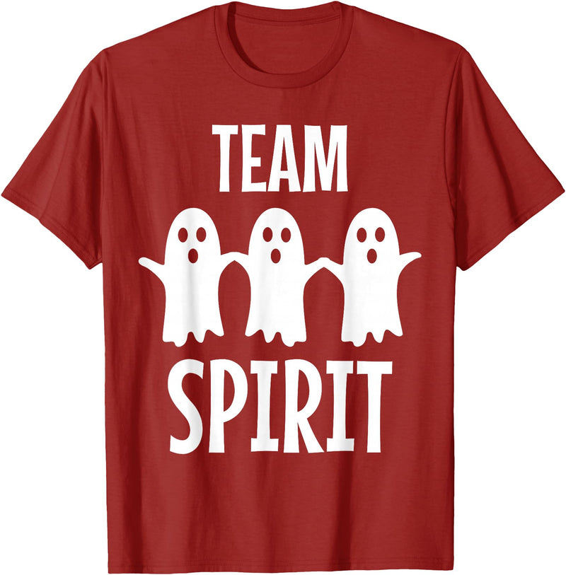 Ghost Halloween Gifts - Team Spirit Funny Ghost Pun - Team Spirit T-Shirt - Cranberry Red