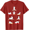 Cute Polar Bear Yoga Coach Women Girls Polar Bear Yoga Poses Streching Polar Bears Meditation T-Shirt - Cranberry Red